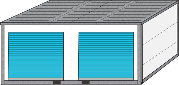 Kaks külgust - kaks 9,3 m² boksi